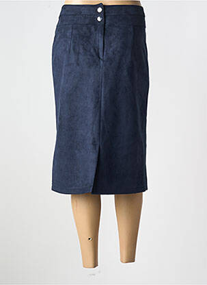 Jupe mi-longue taille à pinces bleu PLURIELLES femme