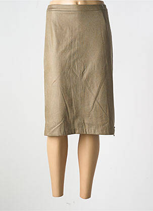 Jupe mi-longue coupe droite vert JEAN DELFIN femme