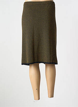 Jupe mi-longue coupe droite jaune PLURIELLES femme