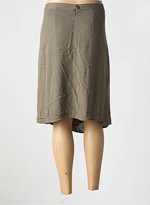 Jupe mi-longue coupe droite vert JEAN DELFIN femme