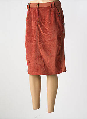 Jupe mi-longue stretch orange MERI & ESCA femme