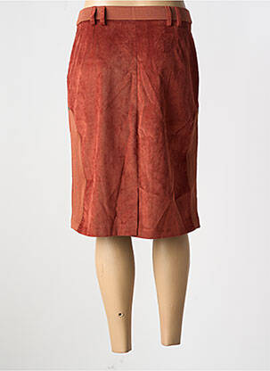 Jupe mi-longue stretch orange MERI & ESCA femme