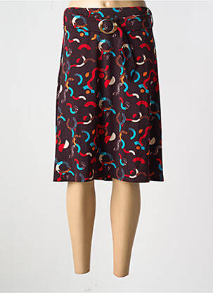 Jupe mi-longue stretch marron SURKANA femme