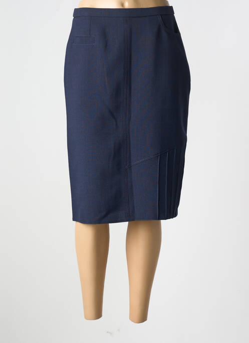 Jupe mi-longue bleu GUY DUBOUIS pour femme