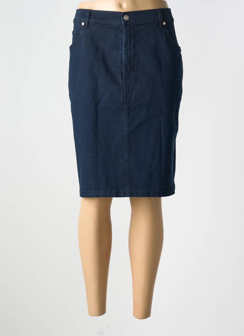 Jupe mi-longue bleu MARBLE pour femme