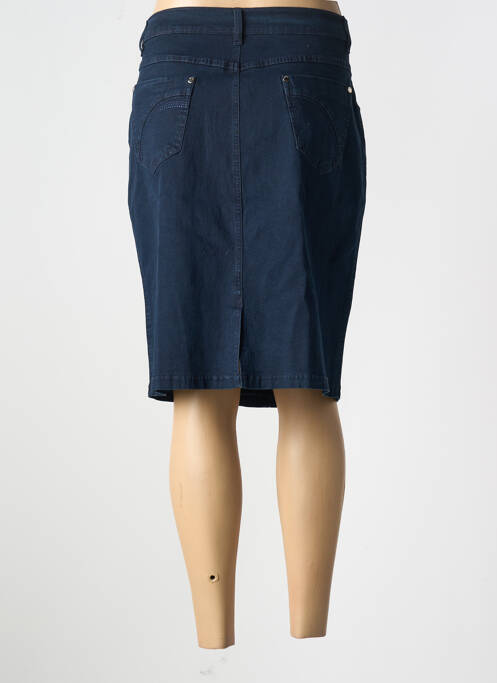 Jupe mi-longue bleu MARBLE pour femme