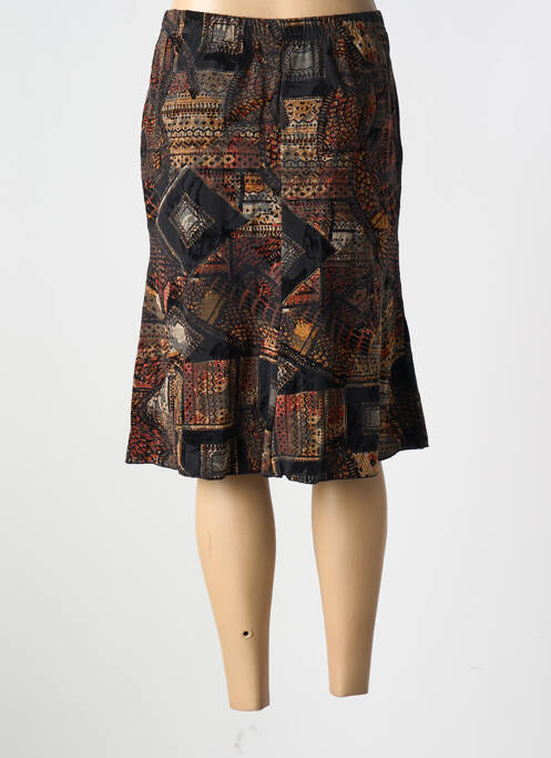 Jupe mi-longue gris TELMAIL pour femme