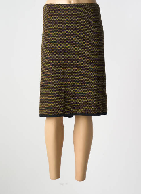 Jupe mi-longue jaune PLURIELLES pour femme