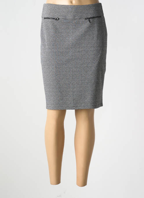 Jupe mi-longue noir PLURIELLES pour femme