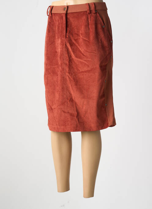 Jupe mi-longue orange MERI & ESCA femme