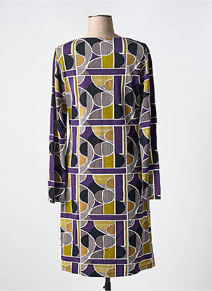 Robe mi-longue manches longues manches longues violet AGATHE & LOUISE femme