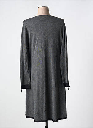 Robe mi-longue manches longues manches longues gris MARBLE femme