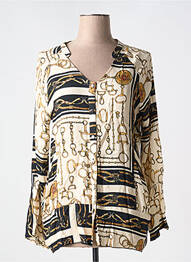 Chemisier tissage crêpe manches longues beige FRED SABATIER femme