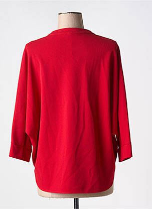Blouse manches 3/4 manches 3/4 rouge DANIELA COOL femme