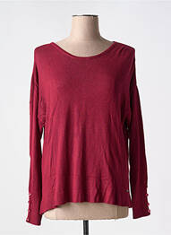 Pull tissage chiné manches longues rouge AGATHE & LOUISE femme