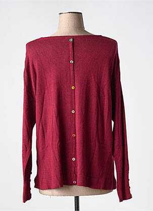 Pull tissage chiné manches longues rouge AGATHE & LOUISE femme