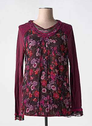 Top stretch manches longues violet JAC JAC femme