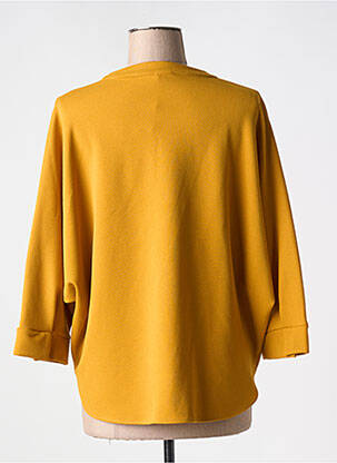 Blouse manches 3/4 manches 3/4 jaune DANIELA COOL femme