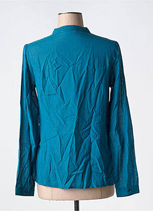 Chemisier coupe cintrée manches longues bleu JAC JAC femme