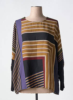 Blouse col rond manches longues noir FRED SABATIER femme