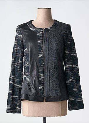 Veste casual col rond gris MERI & ESCA femme