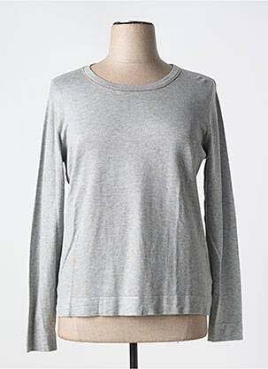 Pull tissage chiné manches longues gris CONCEPT K femme
