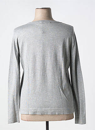 Pull tissage chiné manches longues gris CONCEPT K femme