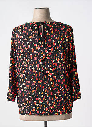 Blouse col rond manches 3/4 noir CONCEPT K femme