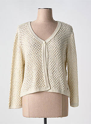 Gilet manches longues beige DIVAS pour femme