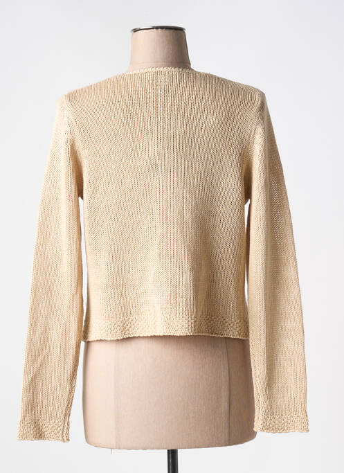 Gilet manches longues beige MARBLE pour femme