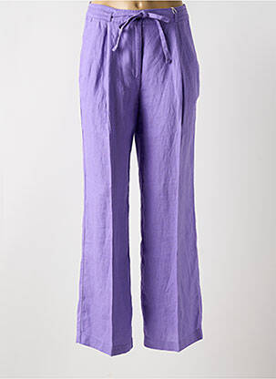 Pantalon flare taille à pinces taille haute violet ESPRIT femme