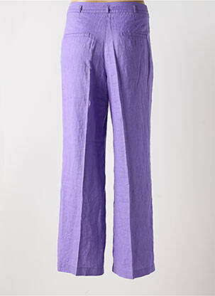 Pantalon flare taille à pinces taille haute violet ESPRIT femme