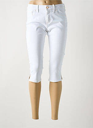 Corsaire tissage denim taille normale blanc ESPRIT femme