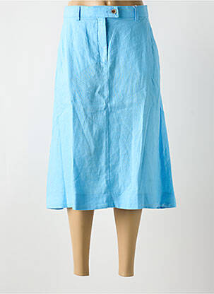 Jupe mi-longue coupe évasée bleu ESPRIT femme