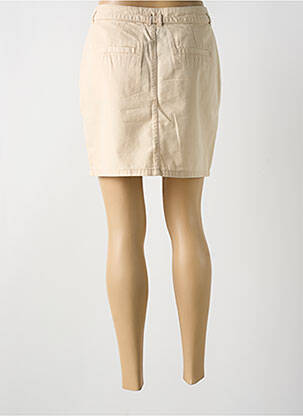 Jupe courte taille à pinces beige ESPRIT femme