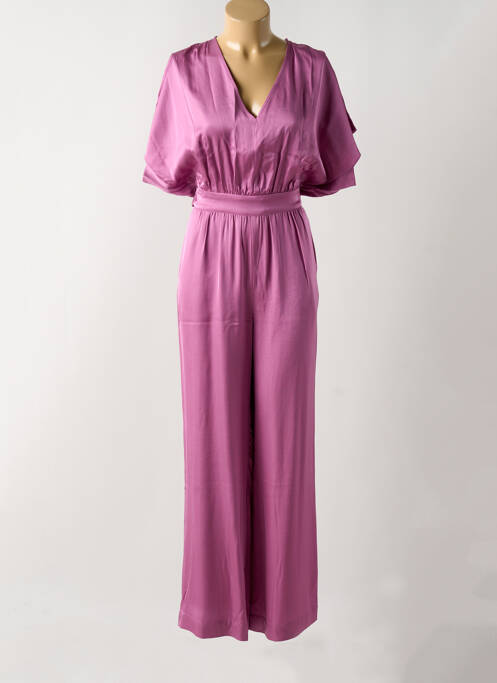 Combi-pantalon fermeture zippée au dos manches courtes violet ESPRIT femme