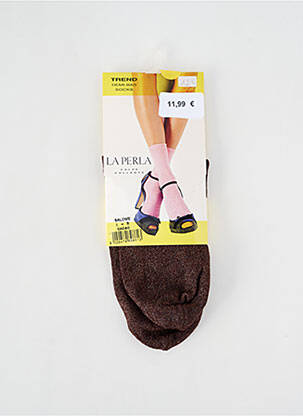Chaussettes stretch marron LA PERLA femme