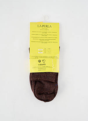 Chaussettes stretch marron LA PERLA femme