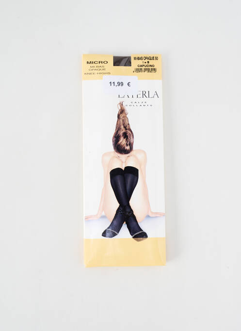 Chaussettes stretch marron LA PERLA femme