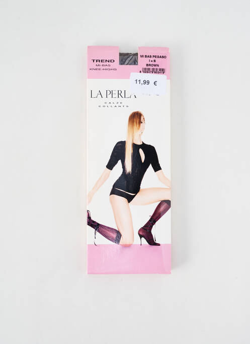 Chaussettes stretch marron LA PERLA femme
