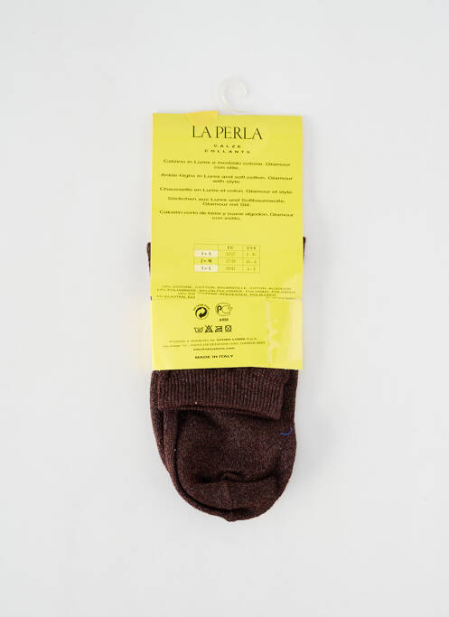 Chaussettes stretch marron LA PERLA femme