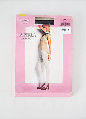 Collants imprimé fantaisie noir LA PERLA femme