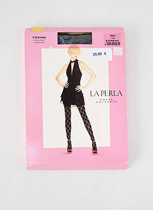 Collants imprimé fantaisie noir LA PERLA femme