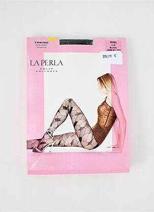 Collants imprimé fantaisie noir LA PERLA femme