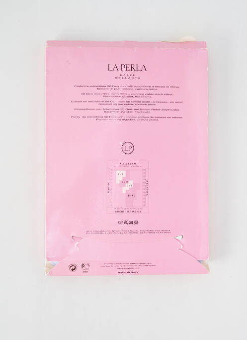 Collants imprimé fantaisie noir LA PERLA femme