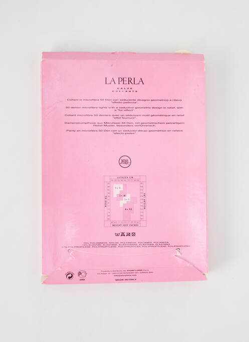 Collants imprimé fantaisie noir LA PERLA femme