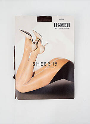 Collants stretch marron fonce WOLFORD femme