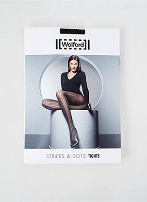 Collants imprimé fantaisie marron WOLFORD femme