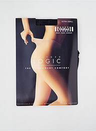 Collants tissage transparent noir WOLFORD femme