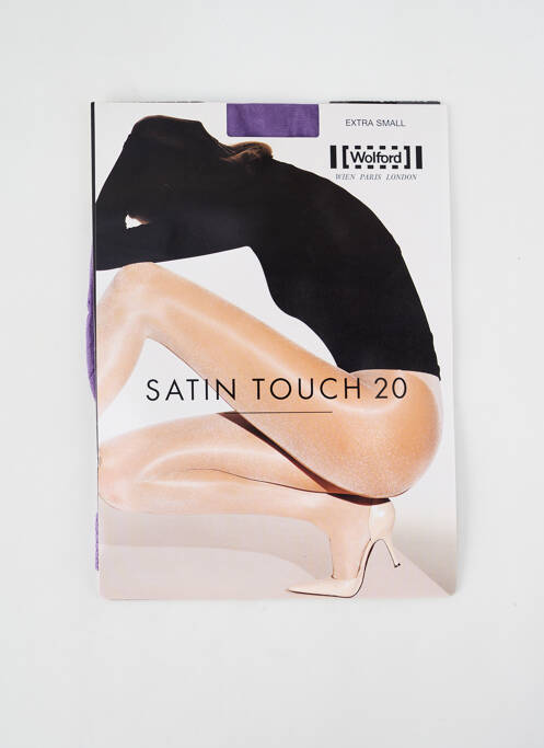 Collants légère et transparente violet WOLFORD femme